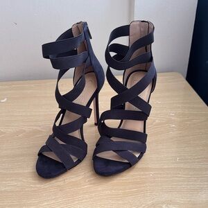 Elegant Black Strappy Heels